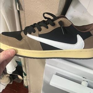 Travis Scott Black and Brown Sneakers